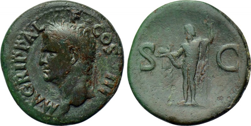 AGRIPPA (Died 12 BC). Struck under Caligula (37-41). As. Rome. 

Obv: M AGRIPP...