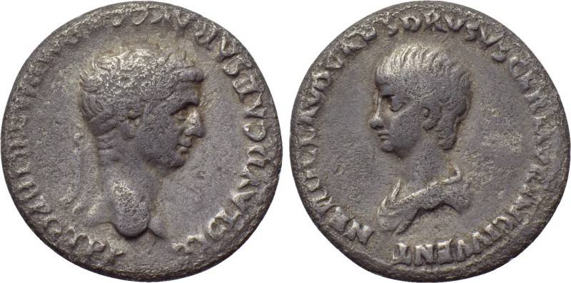 CLAUDIUS with NERO as Caesar (41-54). Denarius. Rome. 

Obv: TI CLAVD CAESAR A...
