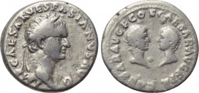 VESPASIAN with TITUS and DOMITIAN as Caesares (69-79). Denarius. Rome.