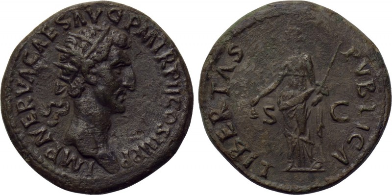 NERVA (96-98). Dupondius. Rome. 

Obv: IMP NERVA CAES AVG P M TR P II COS III ...