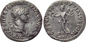 TRAJAN (98-117). Fourrée Denarius. Imitating Rome.