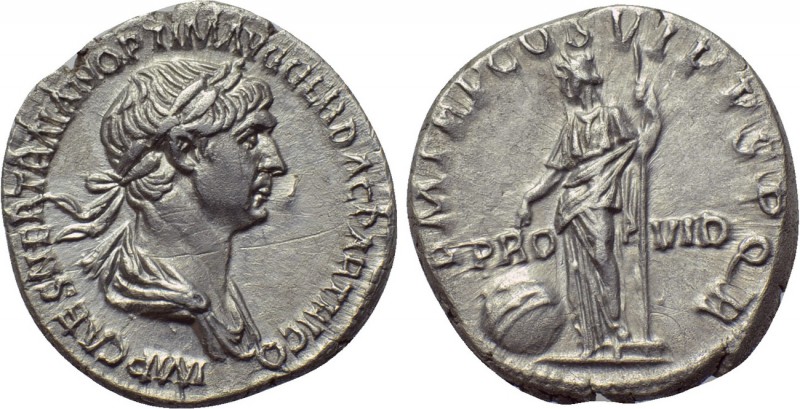TRAJAN (98-117). Denarius. Rome. 

Obv: IMP CAES NER TRAIAN OPTIM AVG GER DAC ...