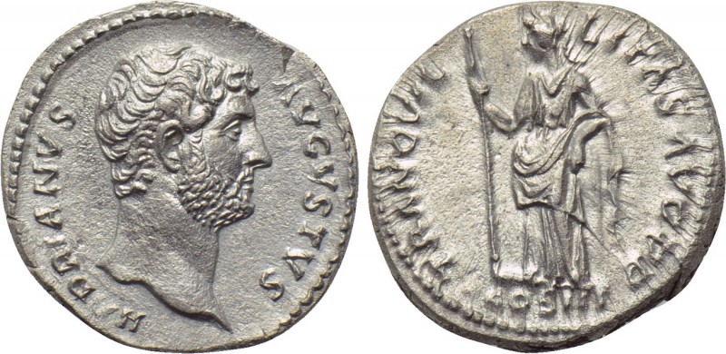 HADRIAN (117-138). Denarius. Rome. 

Obv: HADRIANVS AVGVSTVS. 
Bare head righ...