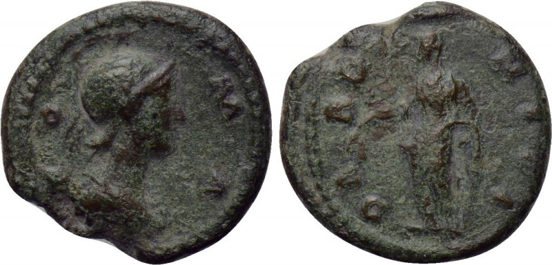HADRIAN (117-138). Quadrans. Rome. Anonymous 'Dardanian Metal' issue. 

Obv: R...