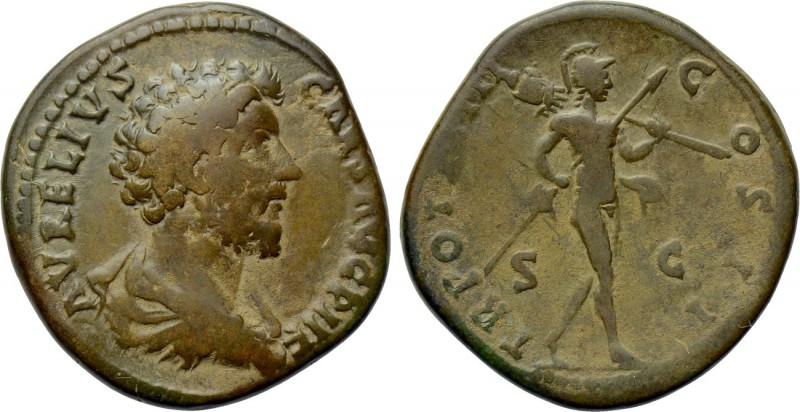 MARCUS AURELIUS (Caesar, 139-161). Sestertius. Rome. 

Obv: AVRELIVS CAES AVG ...