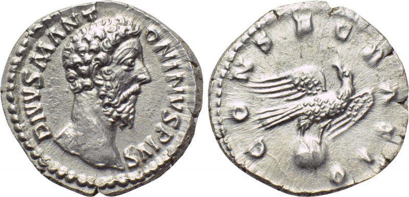 DIVUS MARCUS AURELIUS (Died 180). Denarius. Rome. 

Obv: DIVVS M ANTONINVS PIV...