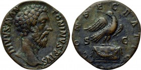 DIVUS MARCUS AURELIUS (Died 180). Sestertius. Rome.