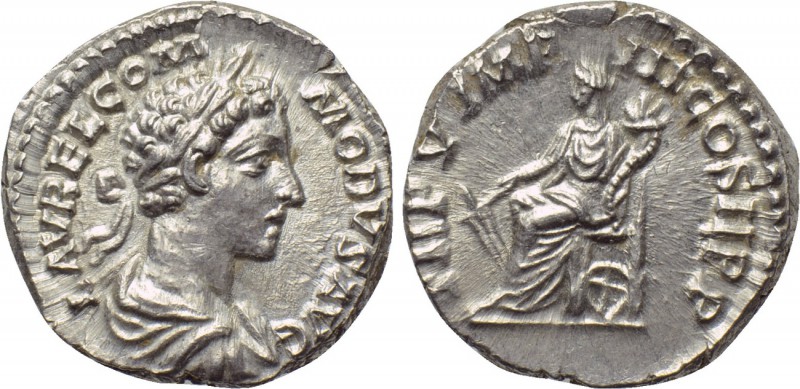 COMMODUS (177-192). Denarius. Rome. 

Obv: L AVREL COMMODVS AVG. 
Laureate, d...