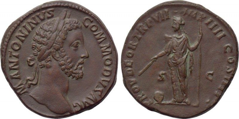 COMMODUS (177-192). Sestertius. Rome. 

Obv: M ANTONINVS COMMODVS AVG. 
Laure...