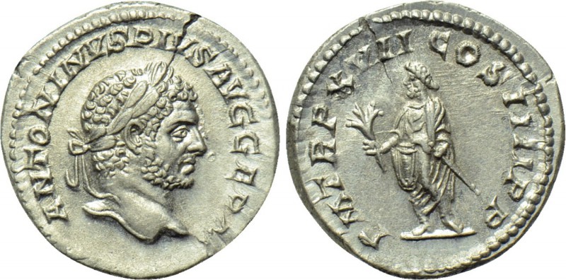CARACALLA (197-217). Denarius. Rome. 

Obv: ANTONINVS PIVS AVG GERM. 
Laureat...