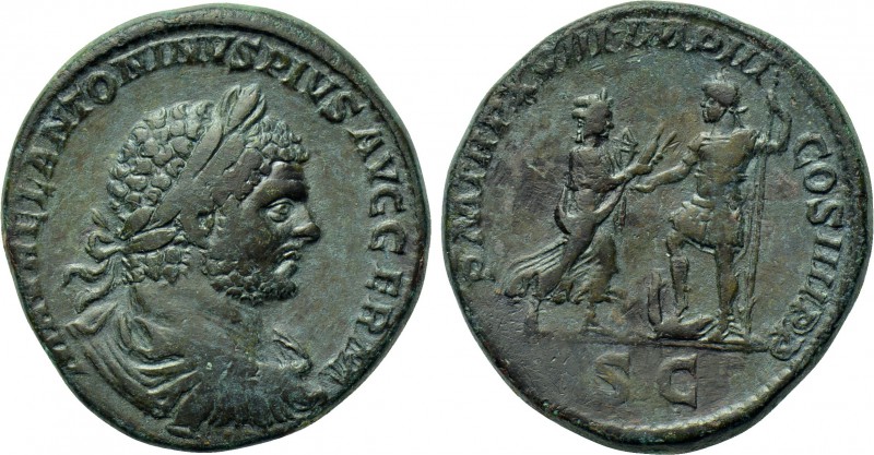CARACALLA (198-217). Sestertius. Rome.

Obv: M AVREL ANTONINVS PIVS AVG GERM....