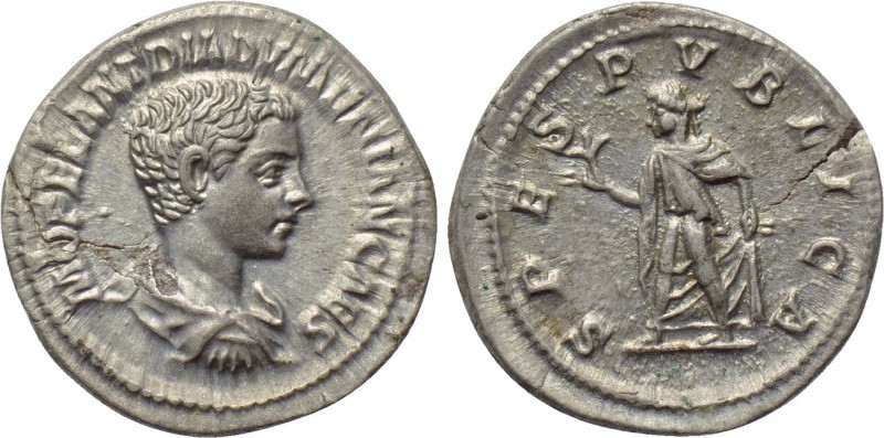DIADUMENIAN (Caesar, 217-218). Denarius. Rome. 

Obv: M OPEL ANT DIADVMENIAN C...