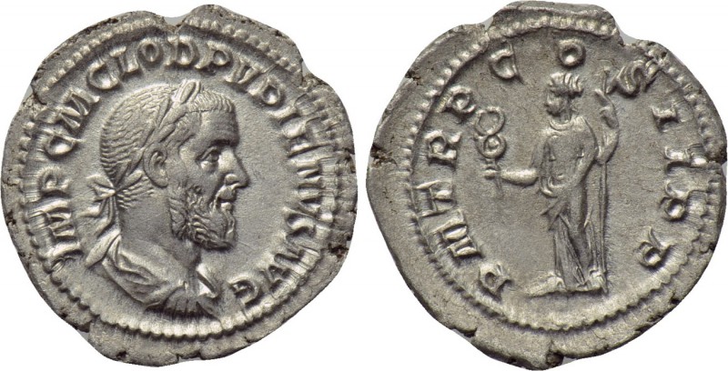 PUPIENUS (238). Denarius. Rome. 

Obv: MP C M CLOD PVPIENVS AVG. 
Laureate, d...