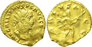 GALLIENUS (253-268). GOLD Aureus. Rome. 

Obv: IMP GALLIENVS P F AVG GERM. 
R...