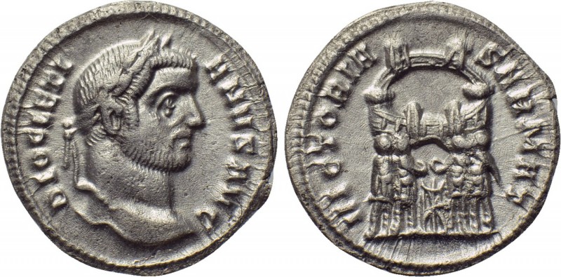 DIOCLETIAN (284-305). Argenteus. Ticinum. 

Obv: DIOCLETIANVS AVG. 
Laureate ...