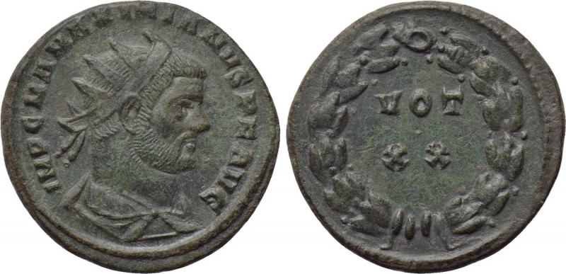 MAXIMIANUS HERCULIUS (286-305). Fractional Follis. Ticinum. 

Obv: IMP C M A M...