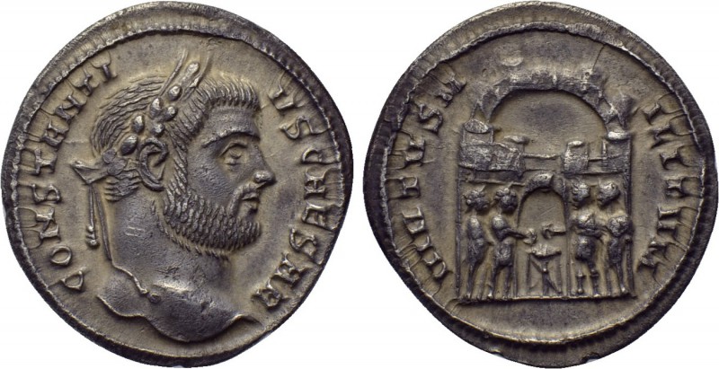 CONSTANTIUS (Caesar, 293-305). Argenteus. Siscia. 

Obv: CONSTANTIVS CAESAR. ...