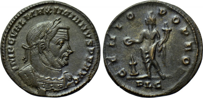 MAXIMIANUS HERCULIUS (Second reign, 307-308). Follis. Lugdunum. 

Obv: IMP C V...
