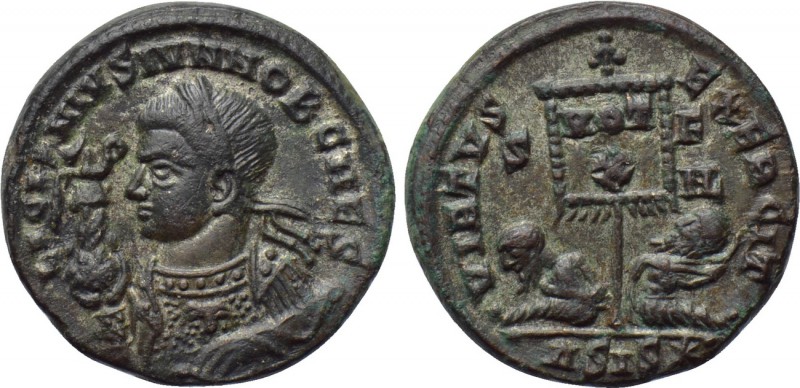 LICINIUS II (Caesar, 317-324). Follis. Siscia. 

Obv: LICINIVS IVN NOB CAES. ...