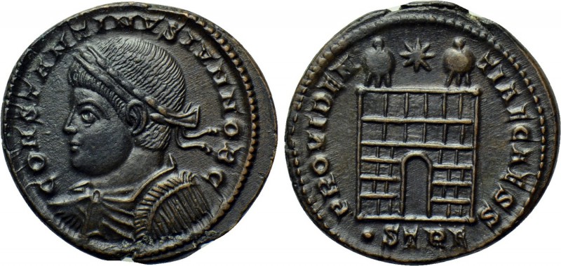 CONSTANTINE II (Caesar, 316-337). Follis. Treveri. 

Obv: CONSTANTINVS IVN NOB...