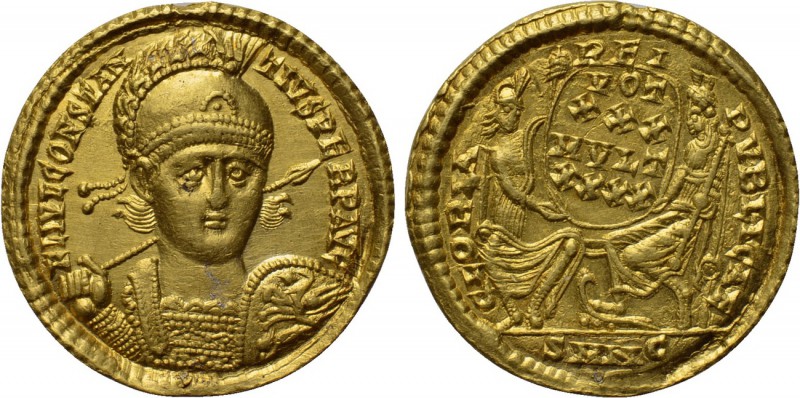 CONSTANTIUS II (337-361). GOLD Solidus. Constantinople. 

Obv: FL IVL CONSTANT...