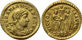 GRATIAN (367-383). GOLD Solidus. Treveri.