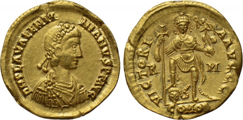 VALENTINIAN III (425-455). GOLD Solidus. Rome. 

Obv: D N FLA VALENTINIANVS P ...