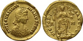 VALENTINIAN III (425-455). GOLD Solidus. Rome.