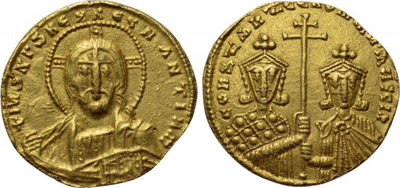 CONSTANTINE VII PORPHYROGENITUS and ROMANUS II (913-959). GOLD Solidus. Constant...