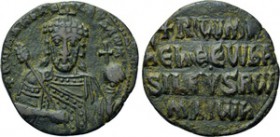 CONSTANTINE VII PORPHYROGENITUS (913-959) and ROMANUS I LECAPENUS (920-944). Follis. Constantinople.
