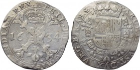 BELGIUM. Spanish Netherlands. Brabant. Philip III of Spain (1621-1665). Patagon (1634). Brussels.