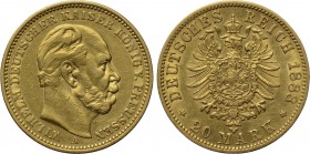 GERMANY. Preußen. Wilhelm I (1861-1888). GOLD 20 Mark (1883-A). Berlin.