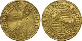HOLY ROMAN EMPIRE. Rudolf II (1576-1612). GOLD Dukat (1583). Praha (Prague).