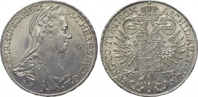 HOLY ROMAN EMPIRE. Maria Theresia (1740-1780). Reichstaler (1780 SF). Guenzburg restrike of Vienna mint, issued 1789-1792.