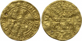 NETHERLANDS. GOLD Dukat (1597). Utrecht.