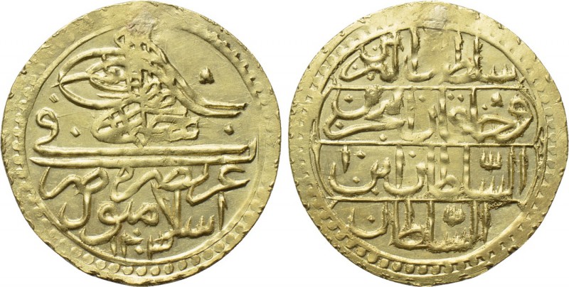 OTTOMAN EMPIRE. Selim III (AH 1203-1222 / AD 1789-1807). GOLD Zeri Mahbub. Islam...
