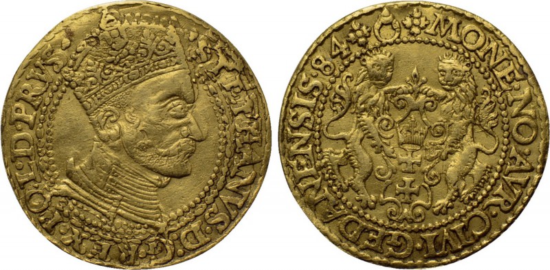 POLAND. Stefan Báthory (1576-1586). GOLD Dukát (1584). Danzig.

Obv: STEPHANVS...