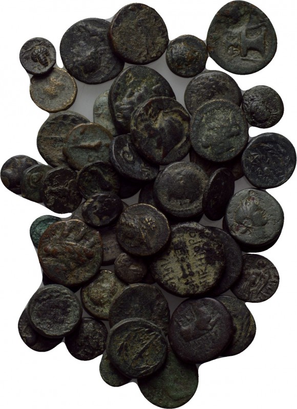 Circa 50 ancient coins. 

Obv: .
Rev: .

. 

Condition: See picture.

W...