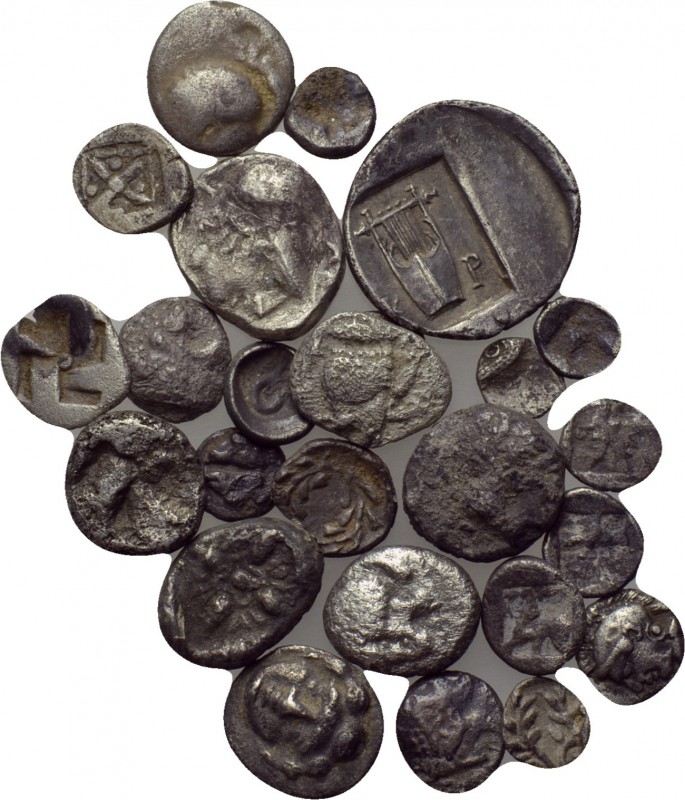 25 Greek coins. 

Obv: .
Rev: .

. 

Condition: See picture.

Weight: g...