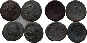 4 Greek Bronze Coins of Maroneia.