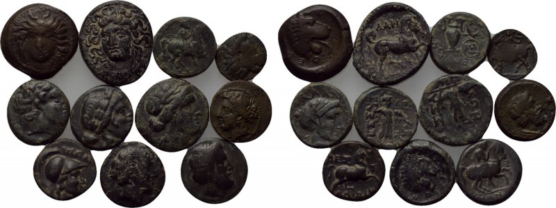 11 Thessalian bronze coins. 

Obv: .
Rev: .

. 

Condition: See picture....