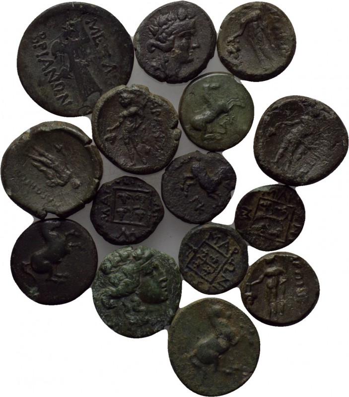 15 Greek coins of Thrace. 

Obv: .
Rev: .

. 

Condition: See picture.
...