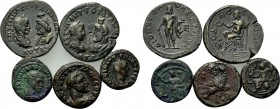 5 Roman provincial coins.