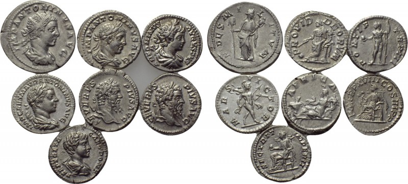 7 coins of the Severeans. 

Obv: .
Rev: .

. 

Condition: See picture.
...