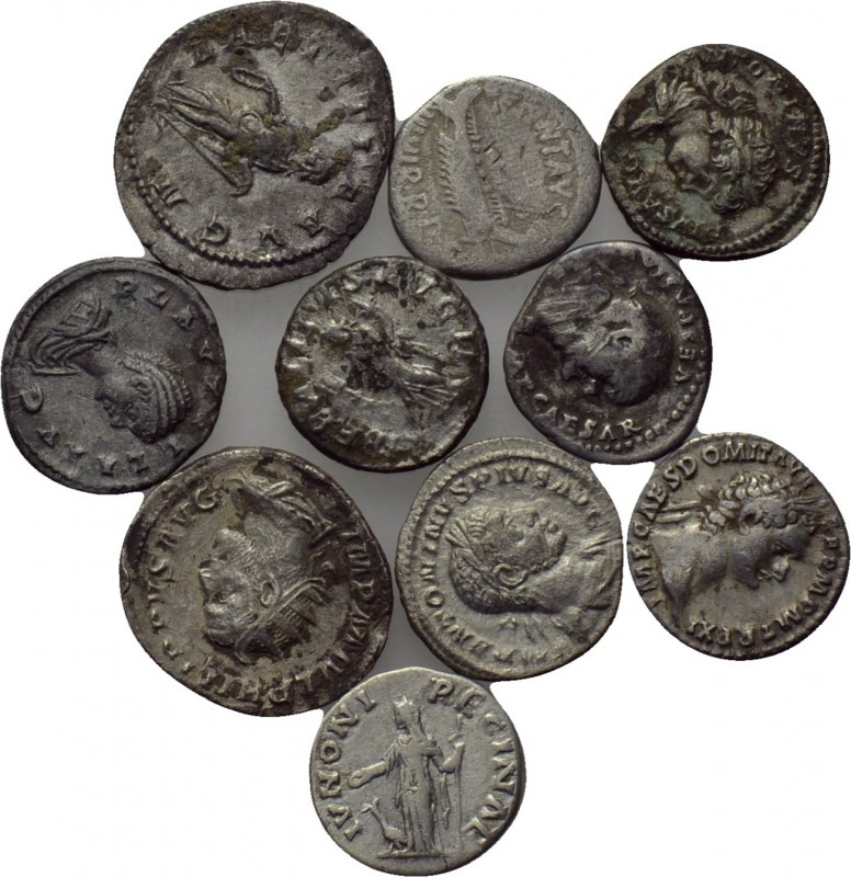 10 Roman denari. 

Obv: .
Rev: .

. 

Condition: See picture.

Weight: ...