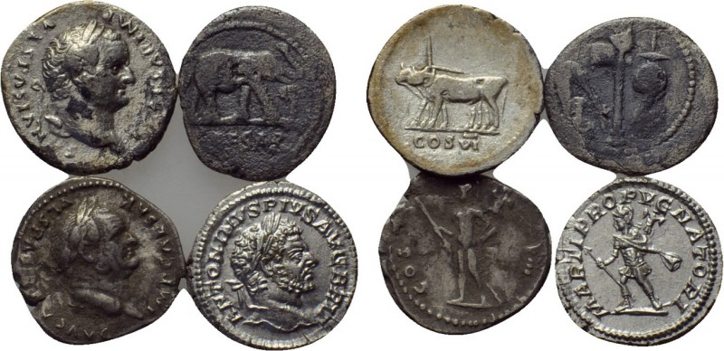 4 Roman denari. 

Obv: .
Rev: .

. 

Condition: See picture.

Weight: g...