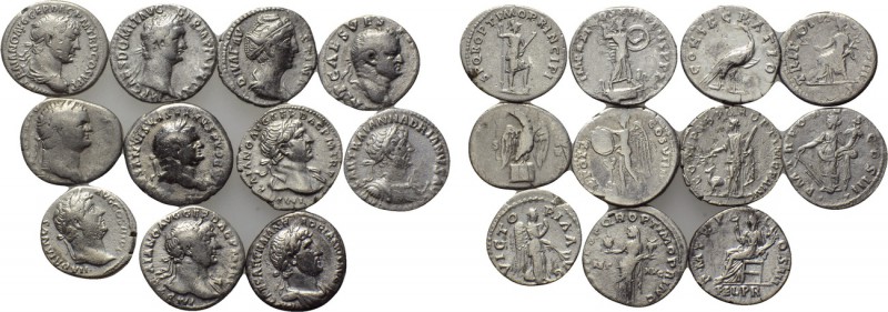 11 Roman denari. 

Obv: .
Rev: .

. 

Condition: See picture.

Weight: ...