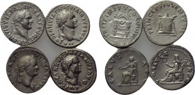 4 Flavian denari.
