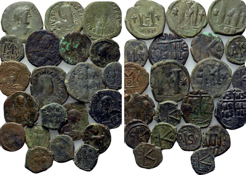 21 Byzantine coins. 

Obv: .
Rev: .

. 

Condition: See picture.

Weigh...
