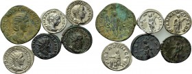 6 Roman coins.